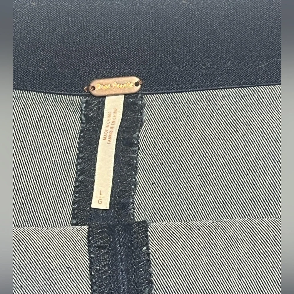 Free People Blue Mini Pencil Skirt with Slit